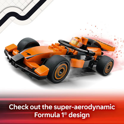 LEGO City F1 Driver with McLaren Race Car Toy - Model Building Multicolor