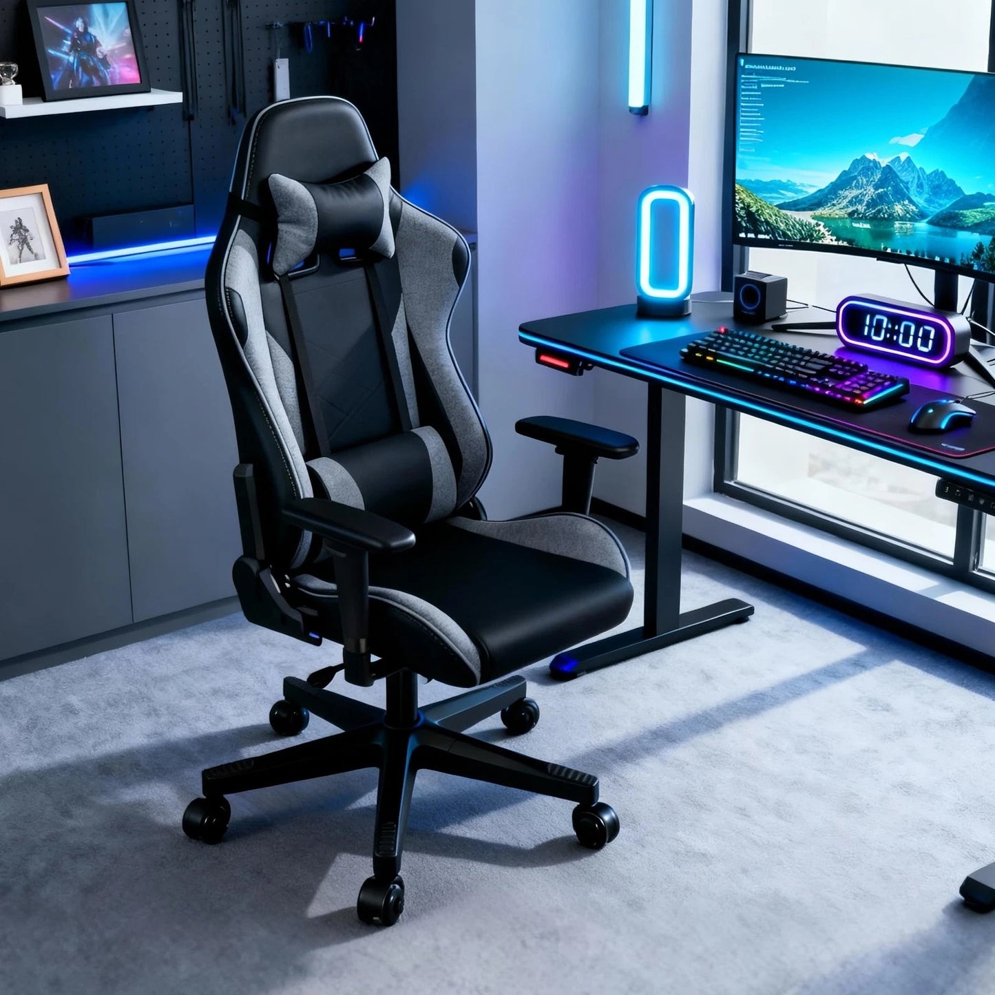 Frassie Nylon Gaming Chair Base 28 inches x 28 x 5 inches, Black