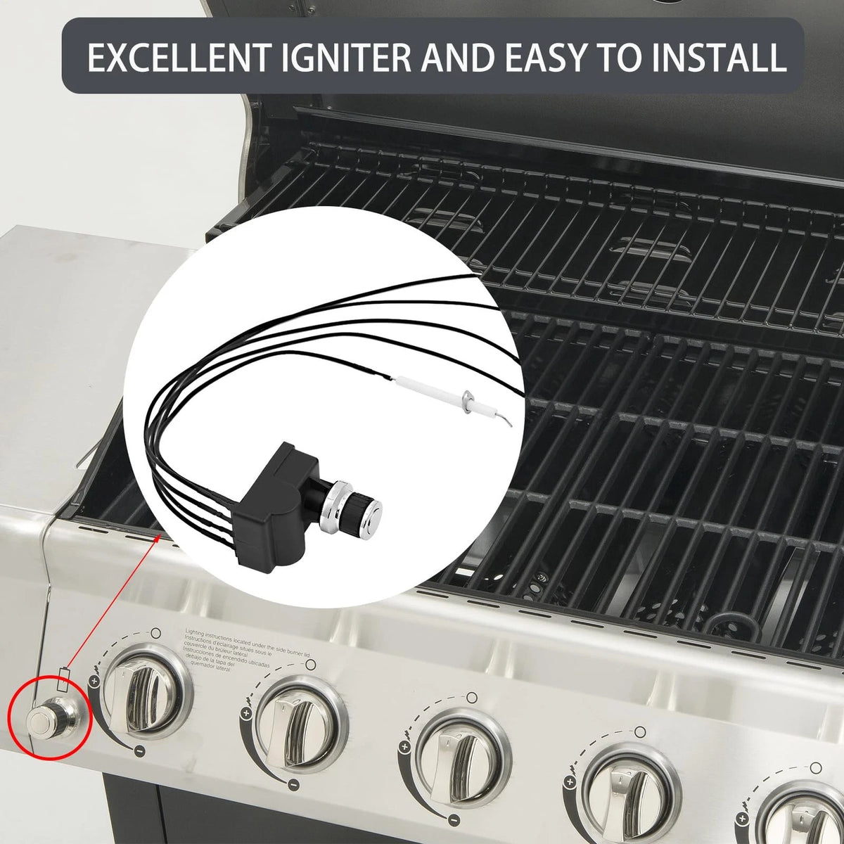 -128-6Q Igniter Electrode Grill Replacement Parts for Member’s Mark Black