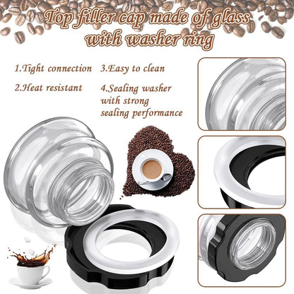 WKZO 60 Cup Coffee Percolator Glass Top Replacement Part Medium, Transparent