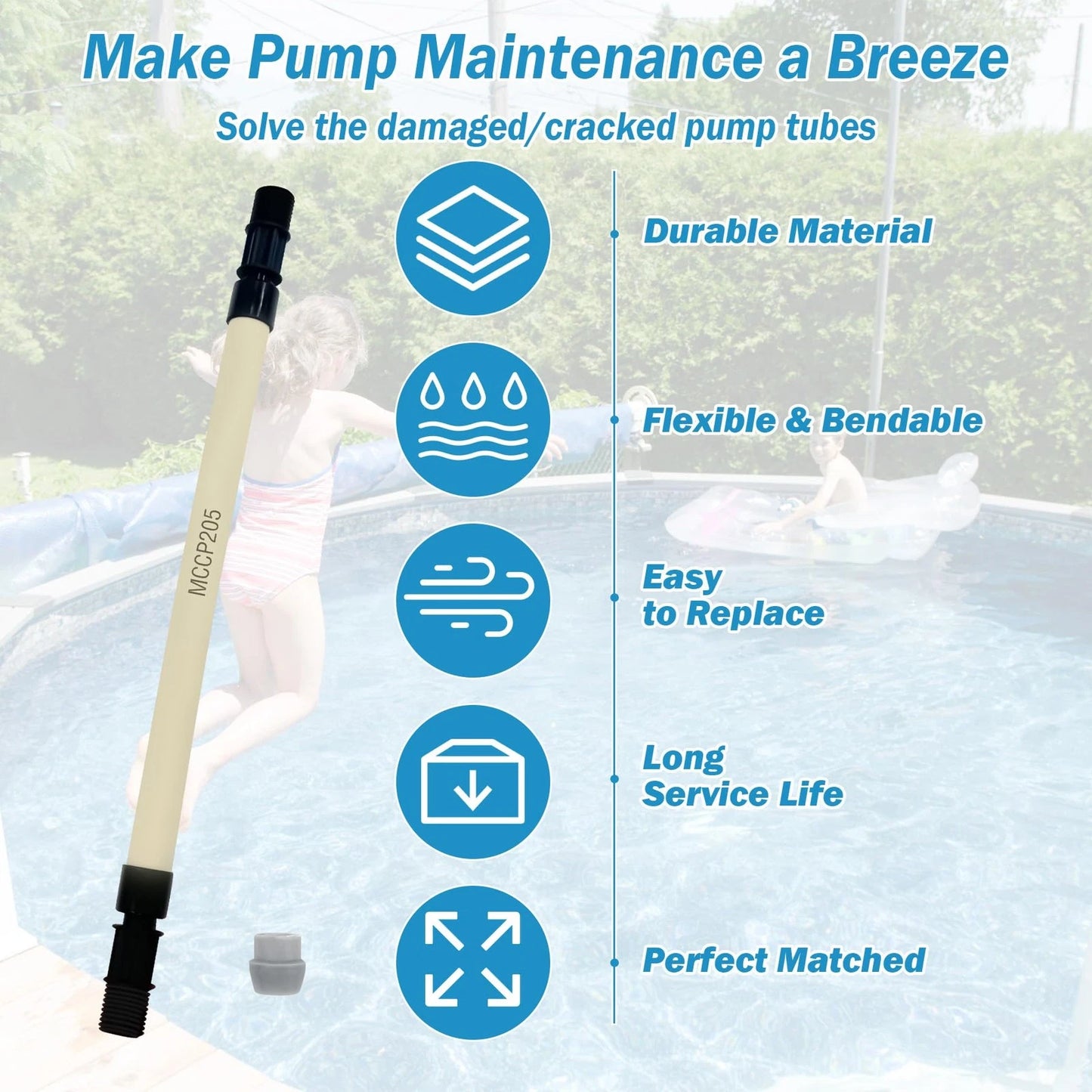 5 Sets of MCCP205 Pump Tube & 1/4" UCAK200 Ferrule Replacement for Stenner...