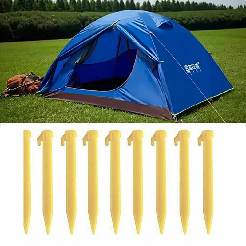10Pcs Tent Ground Stakes Pegs Camping Soil Patio Gardening Heavy Duty Stake F