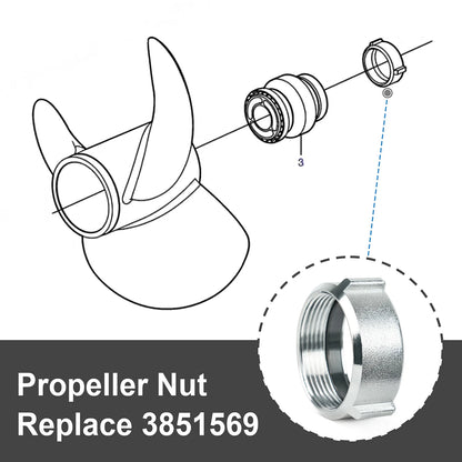 Propeller Nut For DPS & DPS-A Drives Replacement Volvo Penta 3851569