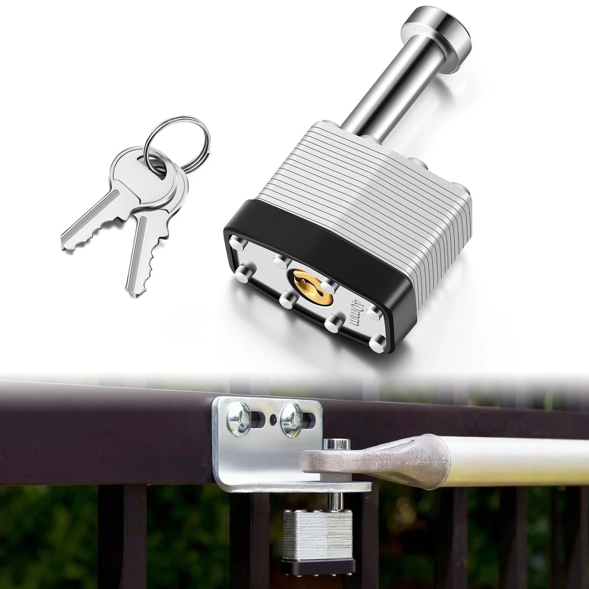 Feekoon Gate Operator Security Pin Lock, Compatible with Mighty Mule Silver