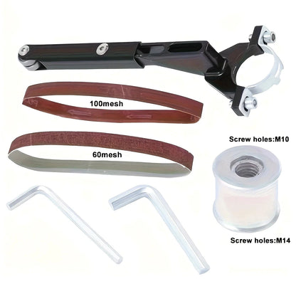 Angle Grinder to Sander Belt Adapter Unit For Metal Wood Sanding Polishing Kit