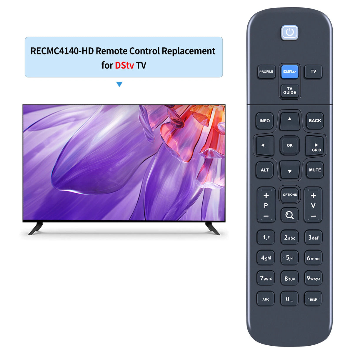 Remote Control For DStv HD Single View Decoder Model 8S (RECMC4140-HD)