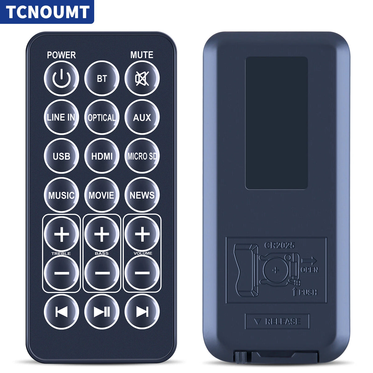Remote Control For TCL TS3010 2.1 Channel Wireless Bluetooth Soundbar