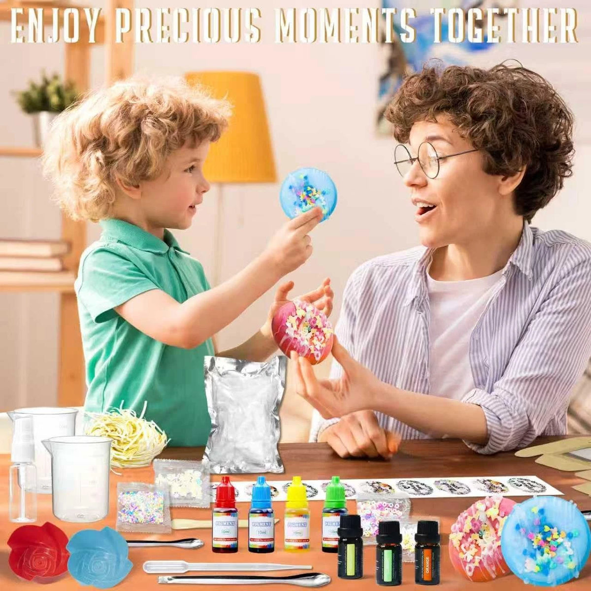 WhizToys Soap Making Kit, DIY Supplies with small, colorful-Donut