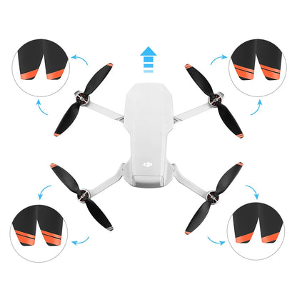 16PCS Mini 4k 2 Propeller for DJI Mavic 2 SE Drone Small, Black