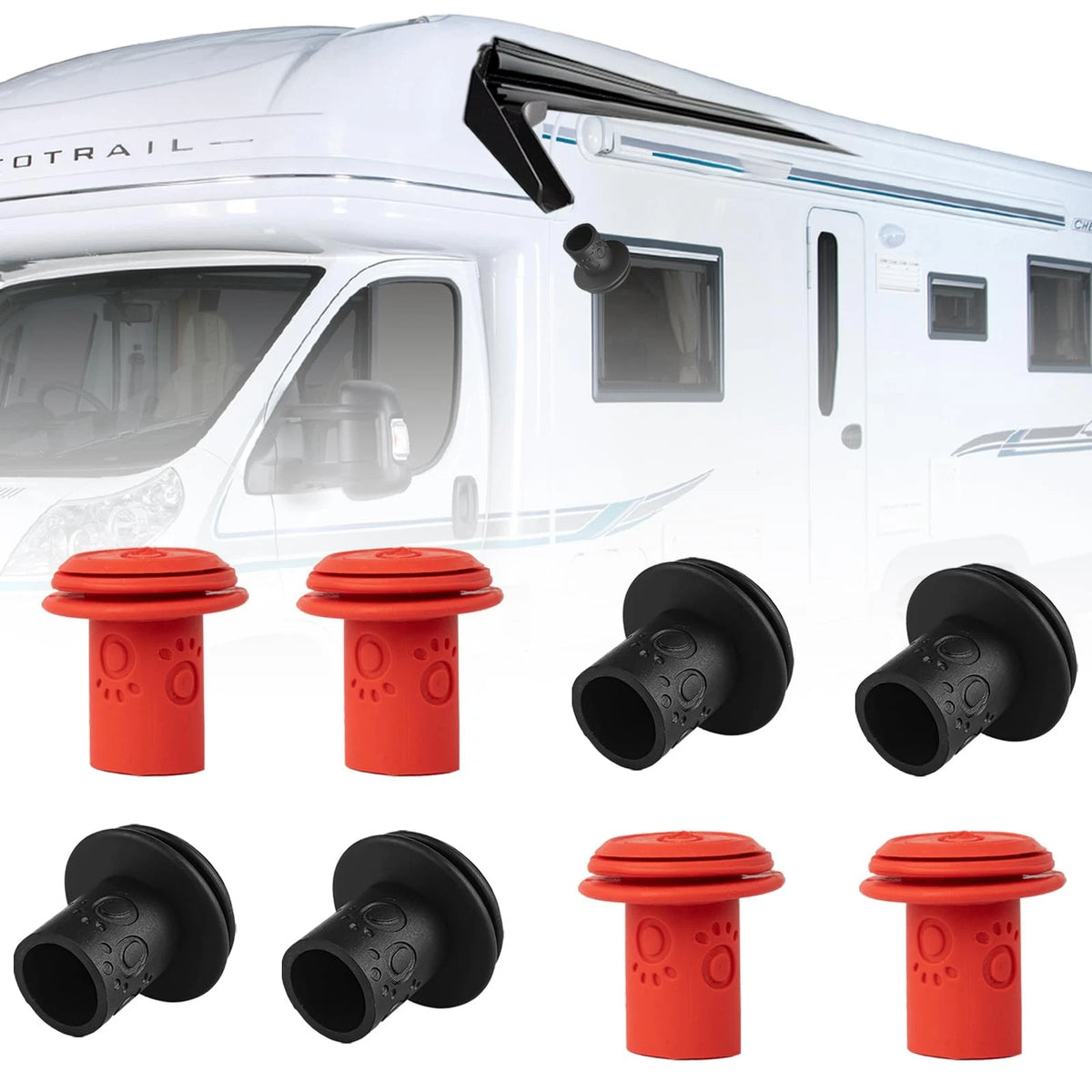 Foycow 8 Pcs RV Gutter Spout Caps - Guards Protect Cover from...