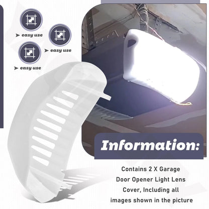 2 Pcs 108D79 Garage Door Opener Light Lens Cover Compatible with Belt White