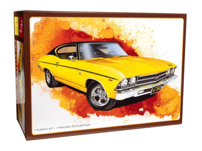 AMT Skill 2 Model Kit 1969 Chevelle SS 396 1/25 Scale 1 inch, Yellow