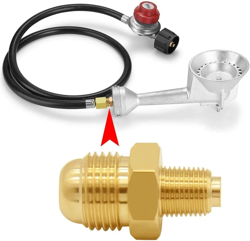 3PCS 3/8" Flare x 1/8" NPT Male Propane Orifice Connector 3/8 x 1/8, Brass