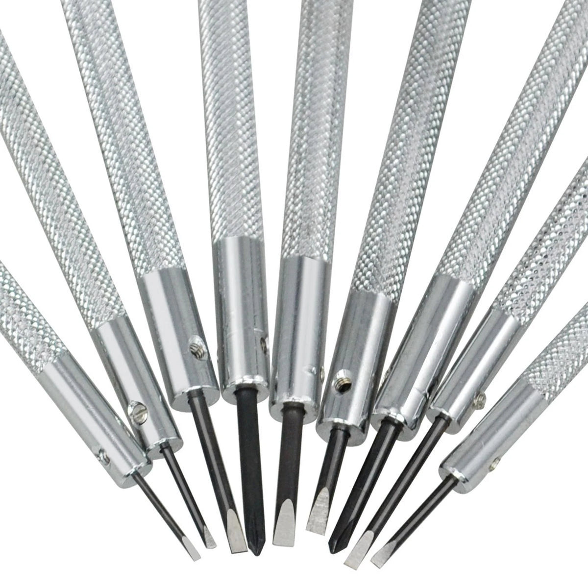 9Pack Metal Plastic Precision Screwdriver Watch Slotted Flat Blade Watchmaker
