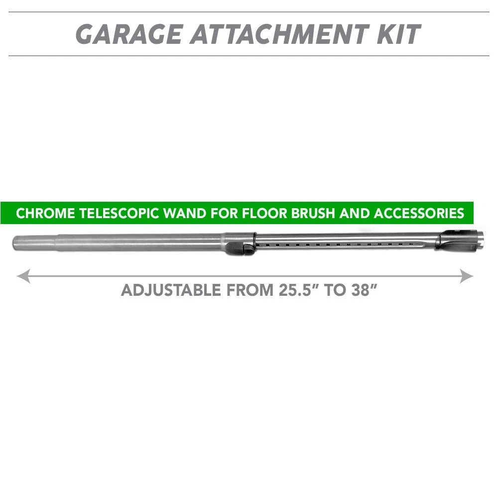 OVO Central Vacuum Garage Kit, with 30ft Straight air Hose, 12’’ Kit B, Gray