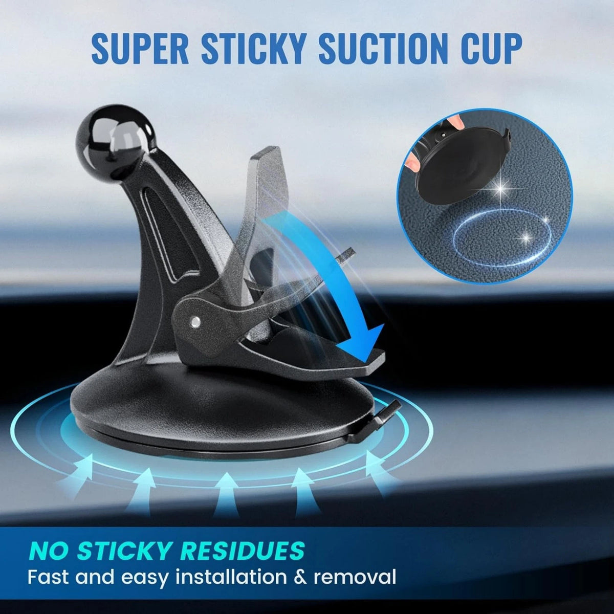 17mm Suction Cup GPS Cradle Holder For Garmin Nuvi Dezl RV Drive Smart Dashboard
