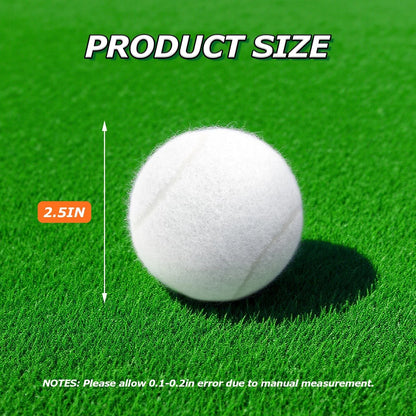 Tennis Balls, 6 Pack High Elasticity Practice Balls with 6.5 cm, White
