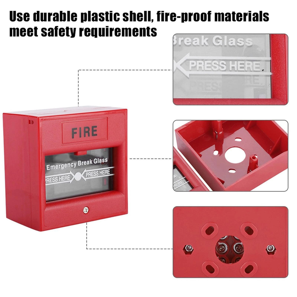 Emergency Door Release Glass Break Alarm Button Fire Alarm Exit Release Switch r