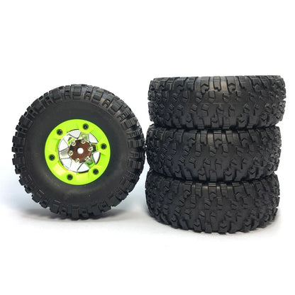 4pcs Rubber Tire Tyres with Wheel Rims for WLtoys 12428 12423 1/12 RC Buggy Car