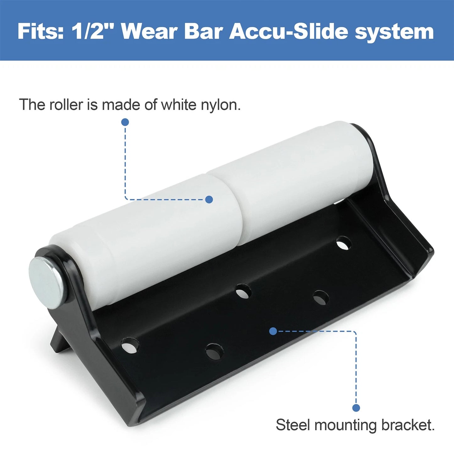 For RV 1/2" Wear Bar Slide-Out Base Roller Assembly 854304