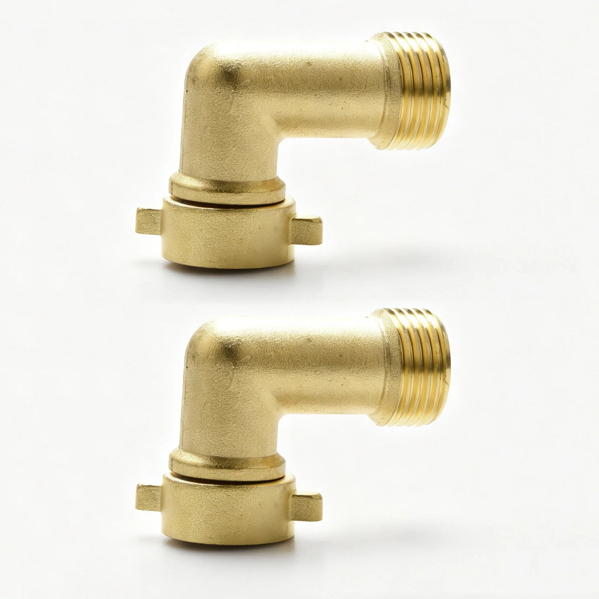 Brass 2pcs 90° Garden Hose Elbow Connector 3/4" Washers Outdoor RV Faucet Camper