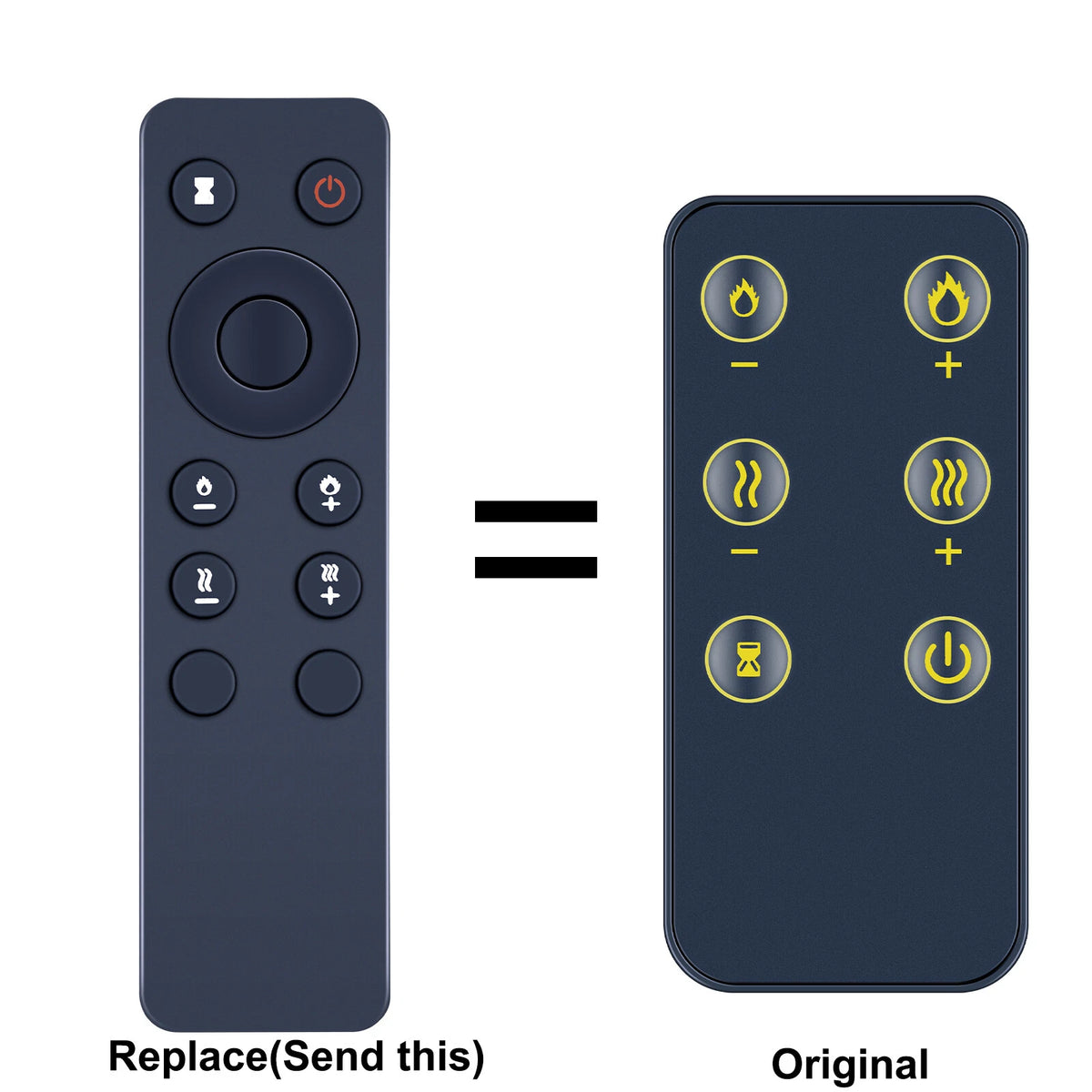 Remote Control For Paramount Fitness Electric Fireplace Insert Heater BLT-999A-2