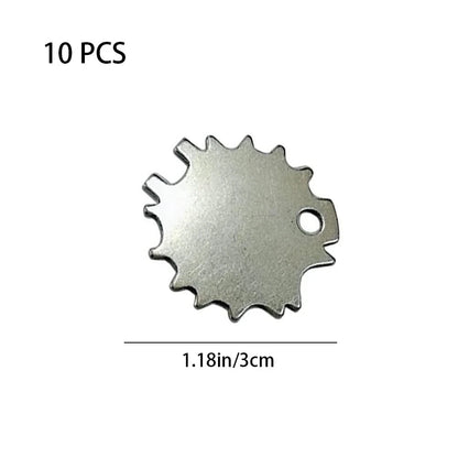 10 Pcs Scissors Tension Adjuster Universal Key Professional Silver
