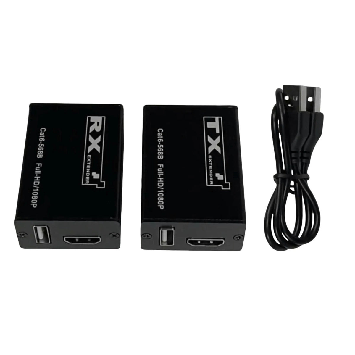 1080P HDMI Extender with USB KVM Over CAT6 for Classroom Education Systems Black