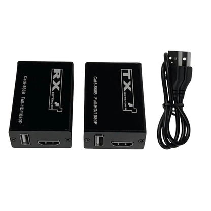 1080P HDMI Extender with USB KVM Over CAT6 for Classroom Education Systems Black