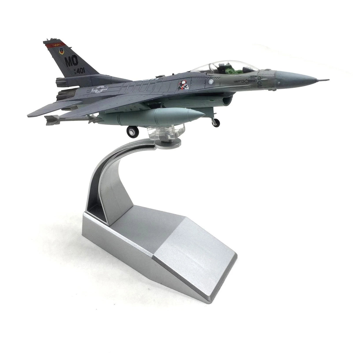 1:100 F-16C Fighter Diecast Metal Finished Aircraft Model With Display Stand