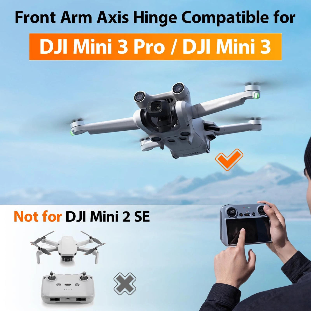 Front Arm Axis Replacement for DJI Mini 3 Shaft Screws Arm...