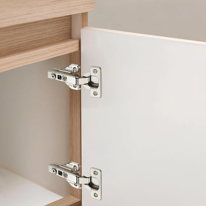 Ravinte 1 Pair 2 Packs Full Overlay Cabinet Door Hinges,105 Satin Nickel