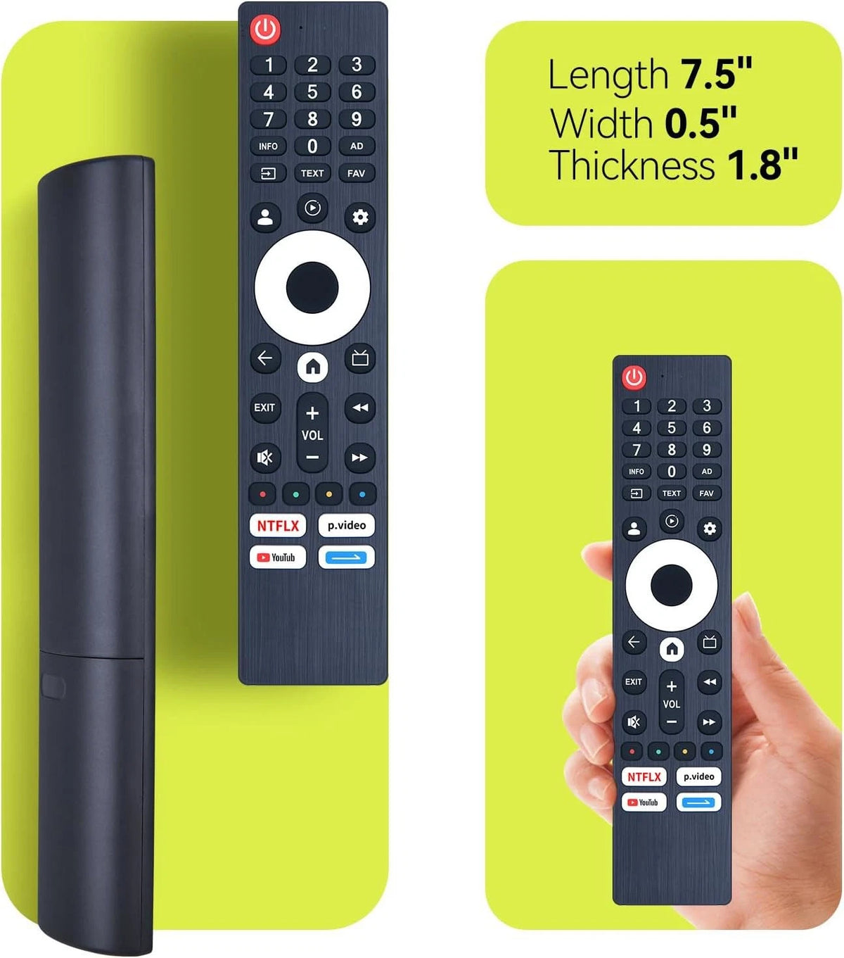 Voice Remote Control For METZ MTE6 Series,AOC 65U8030,METZ QLED TV 40MQE7000