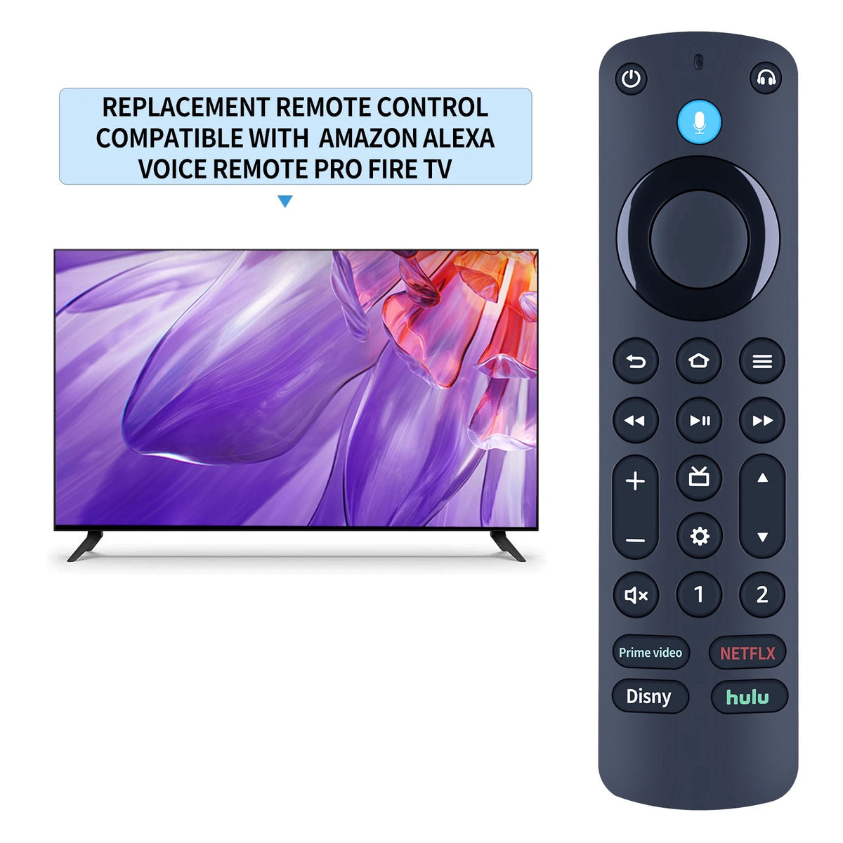 For Amazon Fire TV Alexa Voice Remote Pro With Backlight -