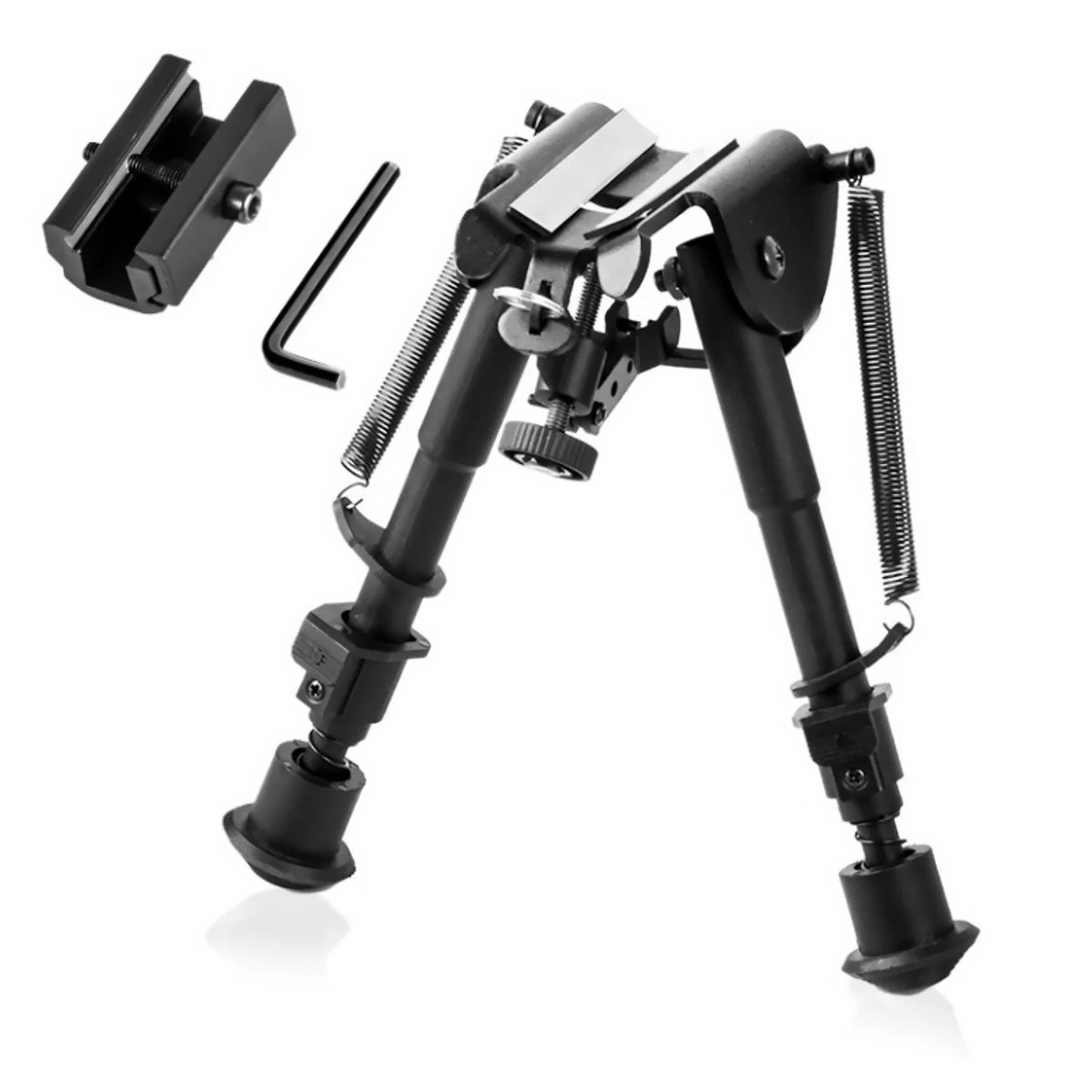 Adjustable 6-9" Sniper Hunting Rifle Bipod Sling Shooting Mount Stand Adapter d
