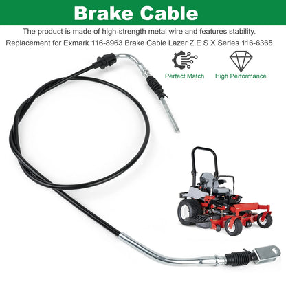 Replacement for Exmark 116-8963 Brake Cable Lazer Z E S X Series 116-6365