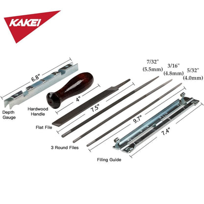 Chainsaw Sharpening File Kit, Chain Sharpener - 8 Packs - 3 Round...
