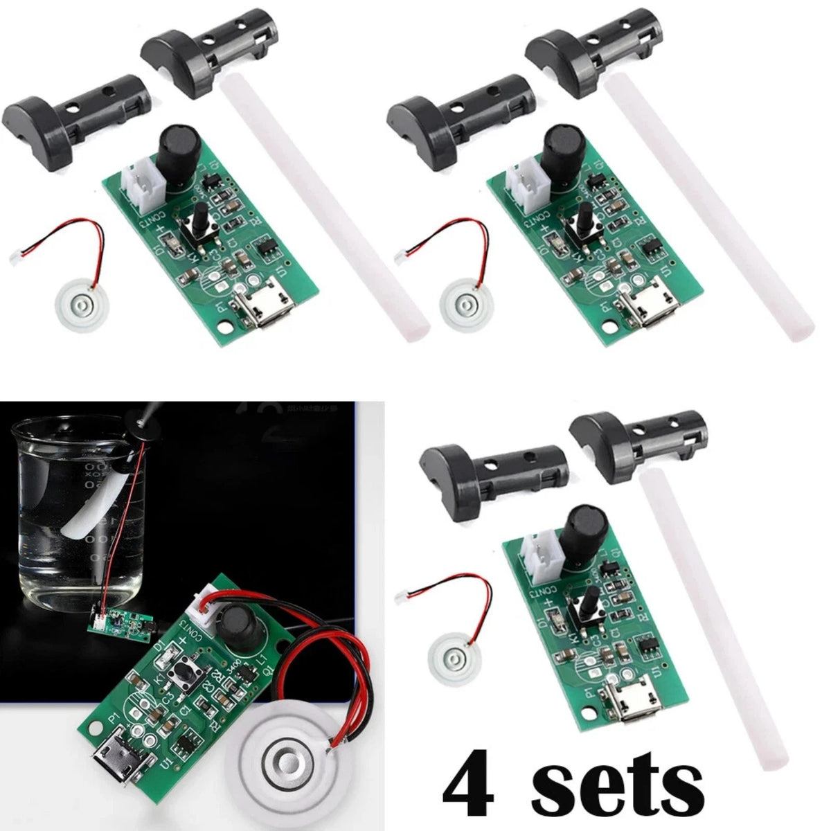For DIY Humidifier Upgrade 4PCS USB Ultrasonic Fogger Driver Board Set Durable