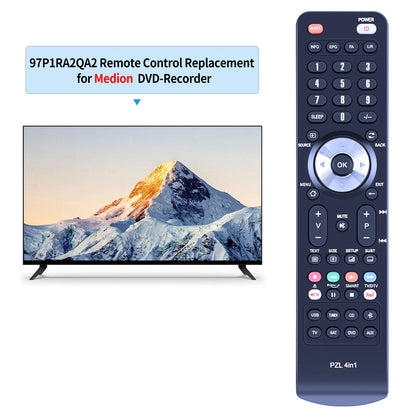 97P1RA2QA2 Replace Remote Control For Medion LIFE E70001 MD81664 DVD Recorder