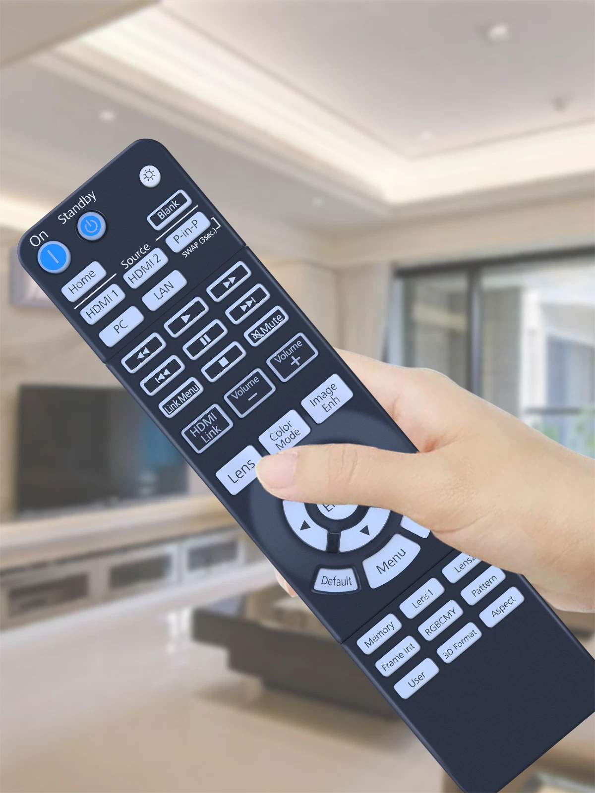 Replacement Remote Control For Epson 1656526 / 165652600 Projector