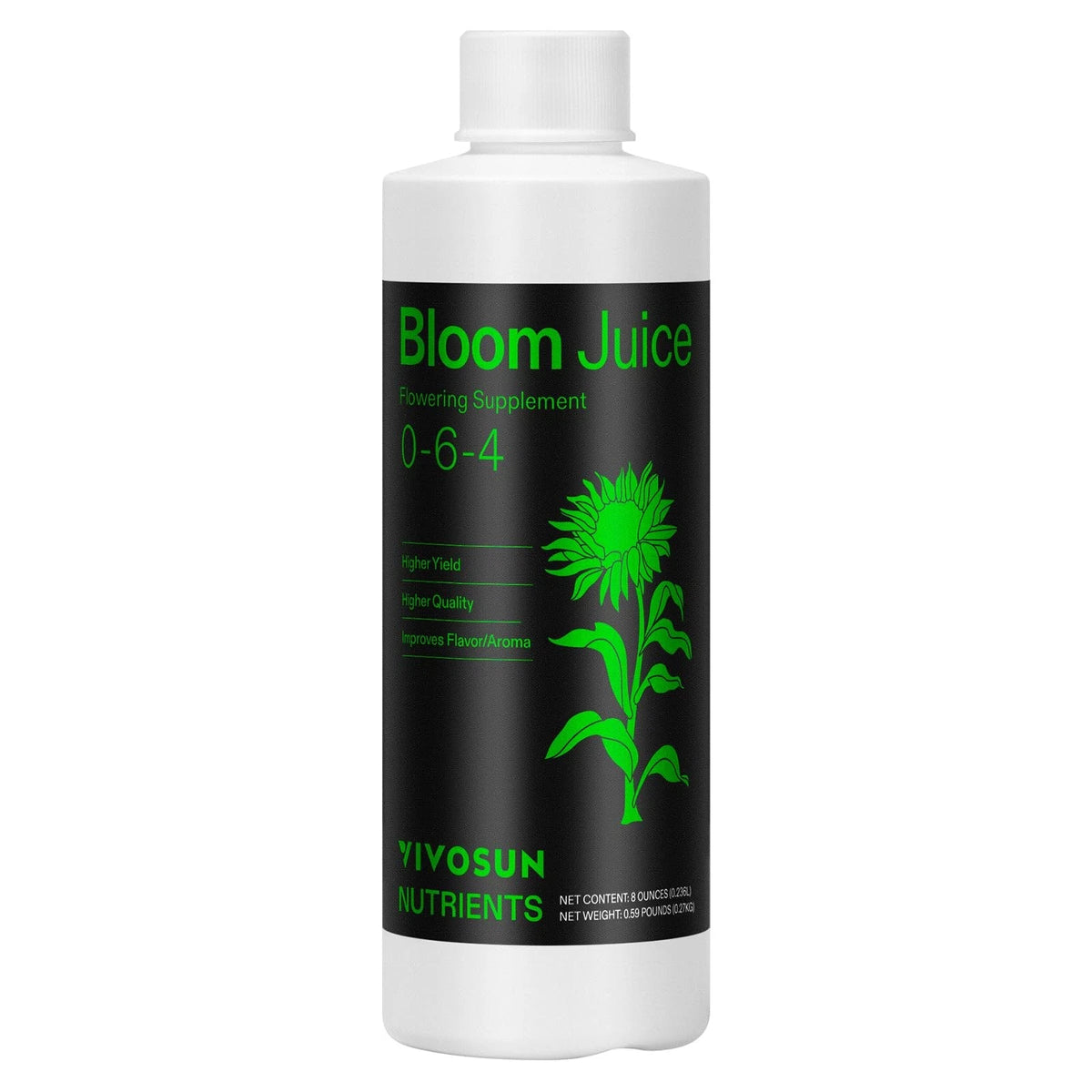 VIVOSUN Bloom Juice (0-6-4), Flowering Supplement Liquid Fertilizer 8 Ounce