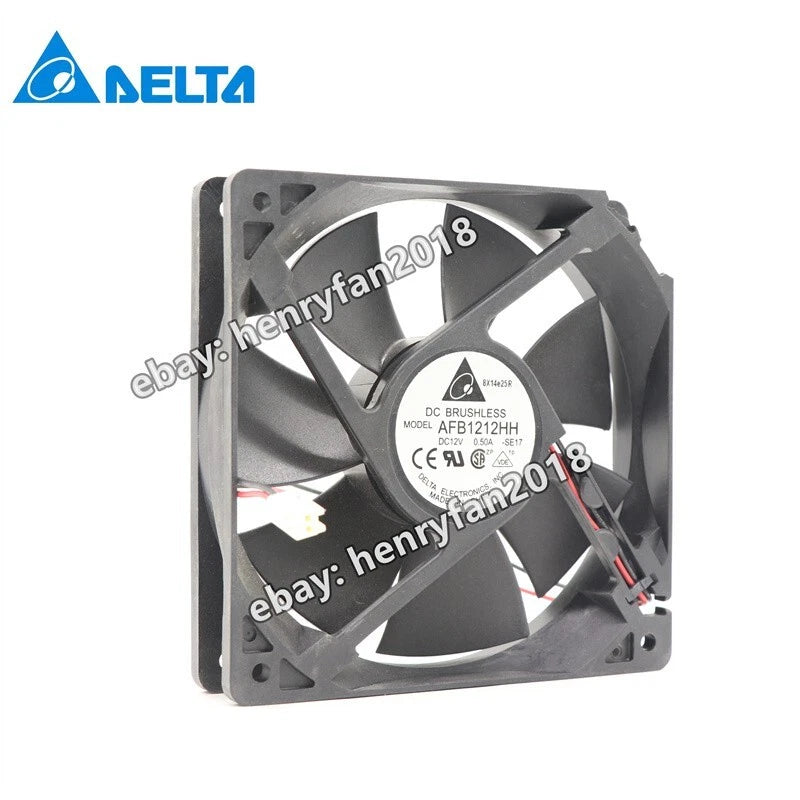 Delta AFB1212HH Axial Fan DC 12V 0.50A 120*120*25MM 2-Pin Server Cooling Fan
