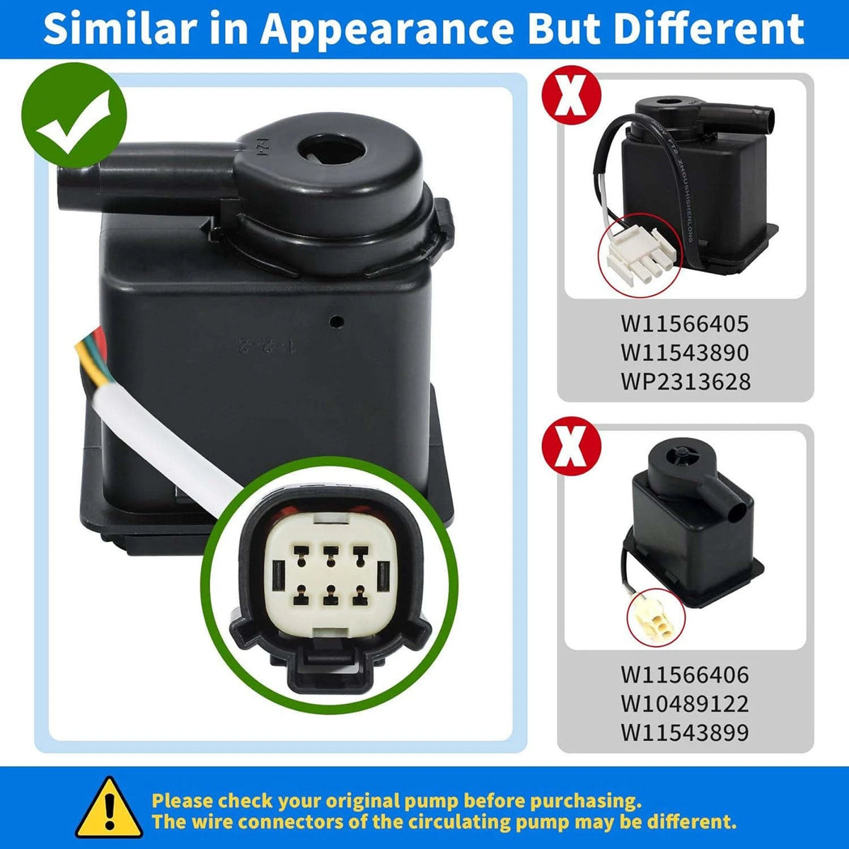W11542867 Pump Replacement For Ice Maker For Whirlpool Maytag KitchenAid s