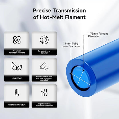 1m PTFE Teflon Tube Capricorn Bowden Tubing for 1.75mm Filament 3D Printer...