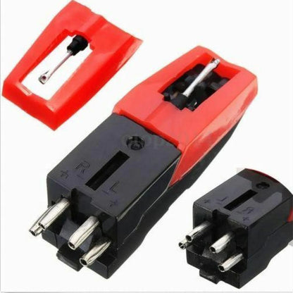 2Pcs Turntable Phono Ceramic Cartridge+Stylus Needle Kit for Record Player c