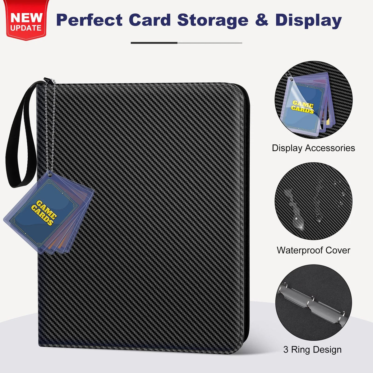 Mlikero Card Binder 9 Pocket, Trading with 720 Black