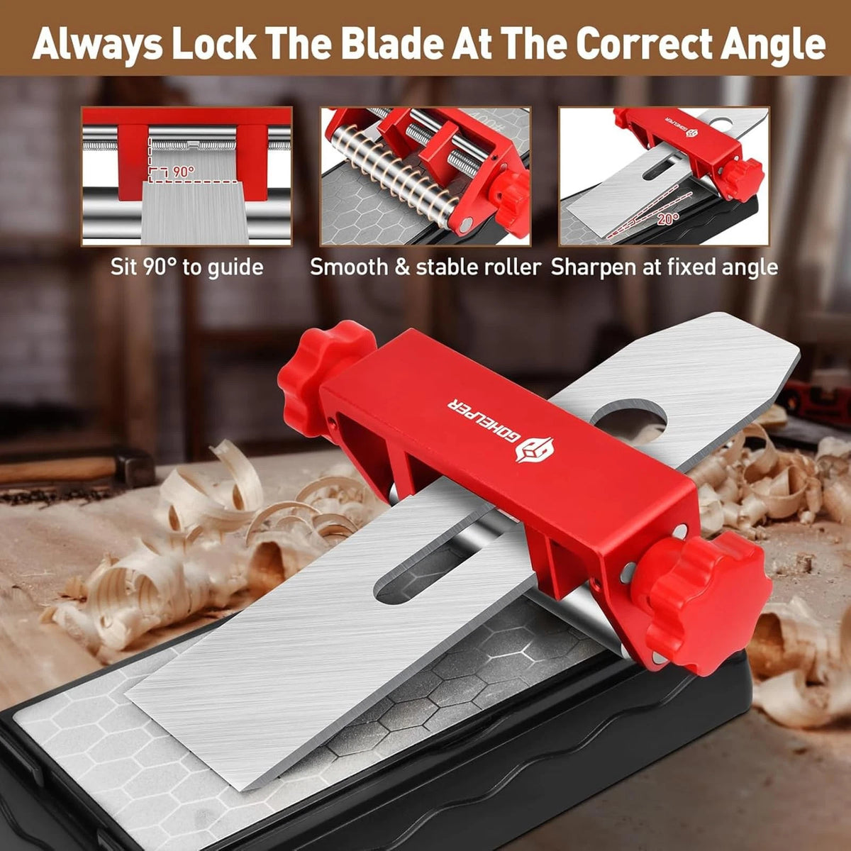 Chisel Sharpening Jig, Wood Honing Guide for Chisels and medium, medium