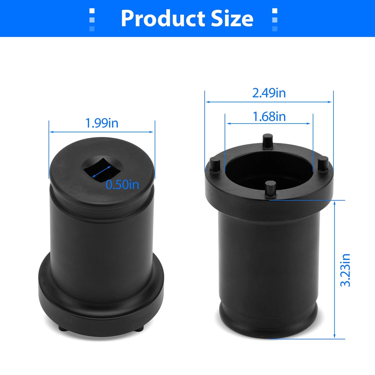 Output Shaft Locknut Socket Removal Tool T-7458 For Ford TorqShift 5R110W, 4R100