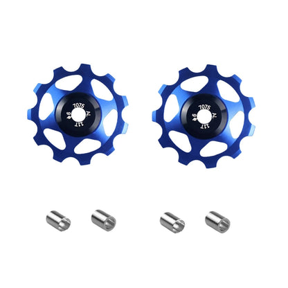 2Pcs Blue Bicycle Derailleur Pulley Wheel Kit 11T Ceramic Bearing Bike Parts
