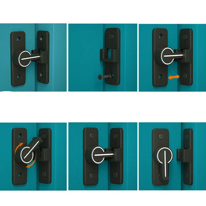 90° Keyless Interior Door Bolt Luminous Surface-mounted Room Door Latch ss